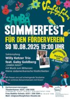 Sommerfest des Fördervereins für das Senftöpfchen-Theater e.V. - Samba-Night im Senftöpfchen mit dem Willy Ketzter Trio feat. Gaby Goldberg