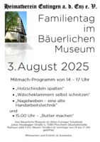 Familientag im Bäuerlichen Museum