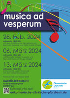 MUSICA AD VESPERUM – Musikalischer Abendgottesdienst in der Barfüßerkirche