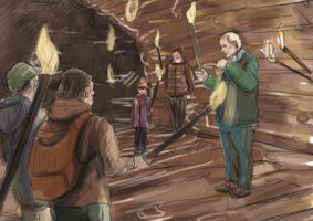 Unterwegs im Schein der Fackeln