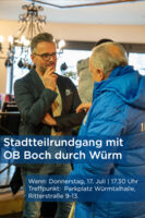 Stadtteilbegehung mit OB Boch durch Würm